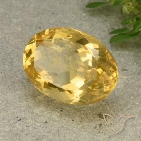 Citrino Dorado medio natural de 5.93 ct, Ovalada, VVS-VS