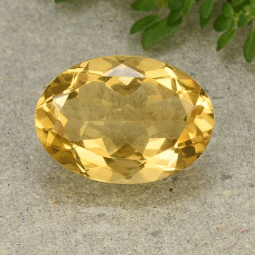 5.54ct Natural Dorado medio Citrino, Ovalada, VVS-VS