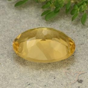 Citrino Dorado medio natural de 5.54 ct, Ovalada, VVS-VS