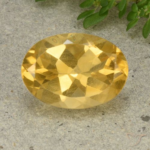 5.43ct Natural Dorado medio Citrino, Ovalada, VVS-VS