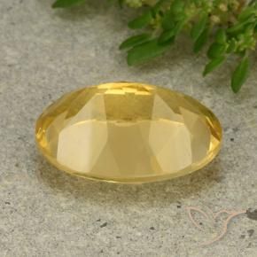 Citrino Dorado medio natural de 5.43 ct, Ovalada, VVS-VS