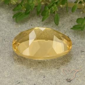 Citrino Dorado medio natural de 5.22 ct, Ovalada, VVS-VS