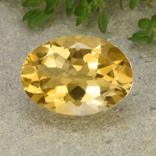5.33ct Natural Dorado claro medio Citrino, Ovalada, VVS-VS