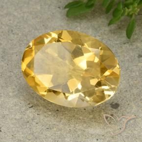 Citrino Dorado claro medio natural de 5.33 ct, Ovalada, VVS-VS