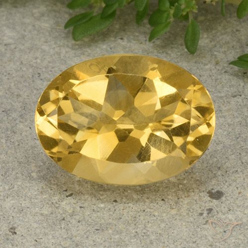 5.41ct Natural Naranja dorado Citrino, Ovalada, VVS-VS