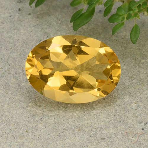 4.76ct Natural Dorado claro medio Citrino, Ovalada, VVS-VS