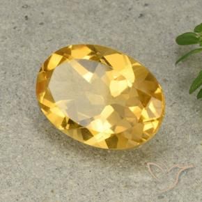 Citrino Dorado claro medio natural de 5.56 ct, Ovalada, VVS-VS