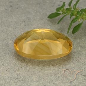 Citrino Dorado claro medio natural de 5.56 ct, Ovalada, VVS-VS
