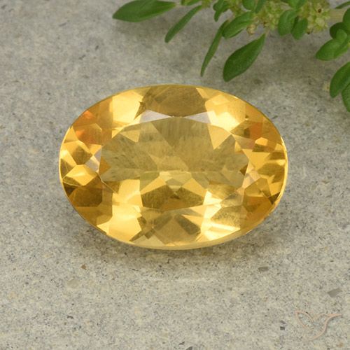 4.82ct Natural Naranja dorado Citrino, Ovalada, VVS-VS