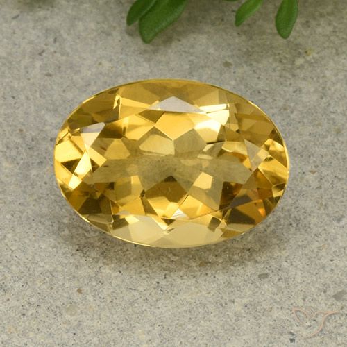 5.32ct Natural Dorado medio Citrino, Ovalada, VVS-VS