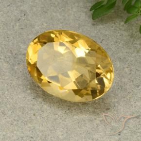 Citrino Dorado medio natural de 5.32 ct, Ovalada, VVS-VS