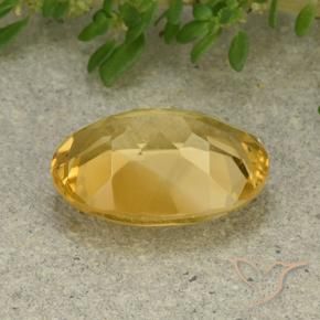 Citrino Dorado medio natural de 5.32 ct, Ovalada, VVS-VS