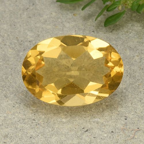5.25ct Natural Dorado claro medio Citrino, Ovalada, VVS-VS