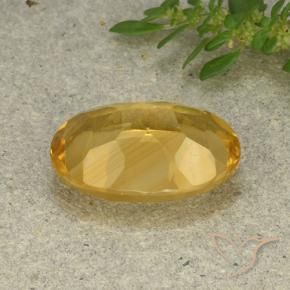 Citrino Dorado claro medio natural de 5.25 ct, Ovalada, VVS-VS