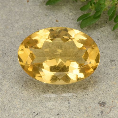 4.76ct Natural Naranja dorado Citrino, Ovalada, VVS-VS