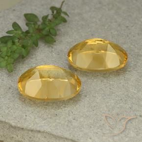 Gemas de Citrino Naranja dorado natural de 11.26 ct, Ovalada, VVS-VS