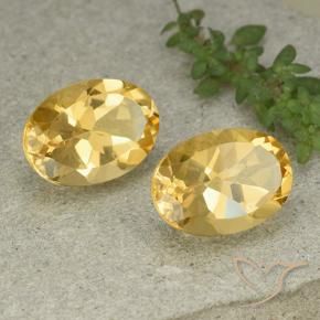 Gemas de Citrino Naranja dorado natural de 11.46 ct, Ovalada, VVS-VS