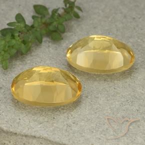 Gemas de Citrino Naranja dorado natural de 11.46 ct, Ovalada, VVS-VS