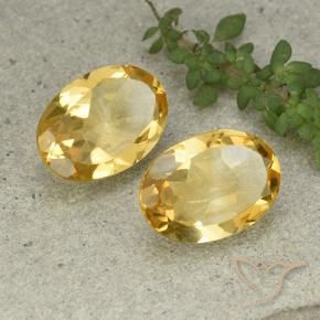 Gemas de Citrino Dorado claro medio natural de 9.53 ct, Ovalada, VVS-VS