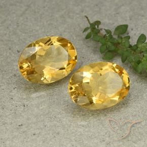 Gemas de Citrino Naranja dorado natural de 10.02 ct, Ovalada, VVS-VS