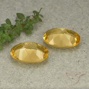 Gemas de Citrino Naranja dorado natural de 10.02 ct, Ovalada, VVS-VS