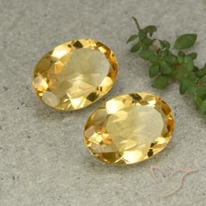 Gemas de Citrino Naranja dorado natural de 8.68 ct, Ovalada, VVS-VS