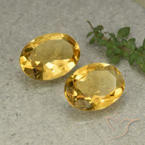 Gemas de Citrino Dorado claro medio natural de 9.32 ct, Ovalada, VVS-VS