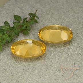 Gemas de Citrino Dorado claro medio natural de 9.32 ct, Ovalada, VVS-VS