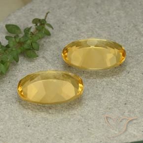 Gemas de Citrino Dorado claro medio natural de 9.40 ct, Ovalada, VVS-VS