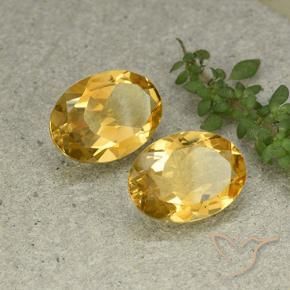 Gemas de Citrino Dorado claro medio natural de 9.63 ct, Ovalada, VVS-VS