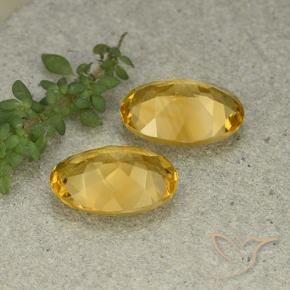 Gemas de Citrino Dorado claro medio natural de 9.63 ct, Ovalada, VVS-VS
