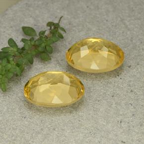 Gemas de Citrino Dorado medio natural de 12.04 ct, Corte Óvalo, VVS-VS