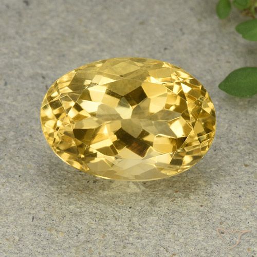 6.36ct Natural Naranja dorado Citrino, Ovalada, VVS