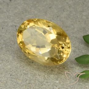 Citrino Naranja dorado natural de 6.36 ct, Ovalada, VVS