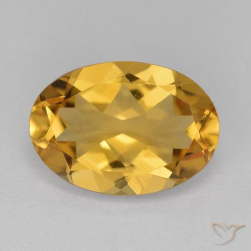 5.55ct Natural Naranja dorado intenso Citrino, Ovalada, VVS-VS