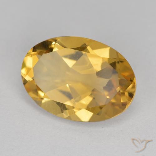Citrino Naranja dorado intenso natural de 5.55 ct, Ovalada, VVS-VS