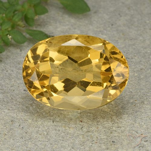6.40ct Natural Dorado claro medio Citrino, Ovalada, VVS
