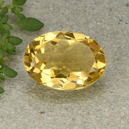 5.06ct Natural Dorado claro medio Citrino, Ovalada, VVS-VS