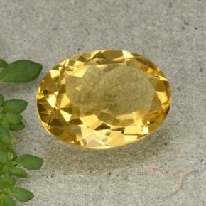 Citrino Dorado claro medio natural de 5.06 ct, Ovalada, VVS-VS