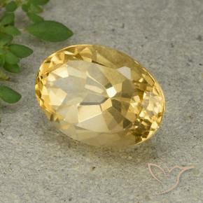 Citrino Dorado medio natural de 6.14 ct, Ovalada, VVS-VS