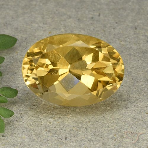 6.16ct Natural Dorado medio Citrino, Ovalada, VVS-VS