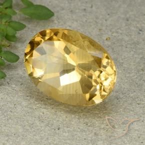 Citrino Dorado medio natural de 6.16 ct, Ovalada, VVS-VS