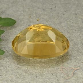 Citrino Dorado medio natural de 6.16 ct, Ovalada, VVS-VS