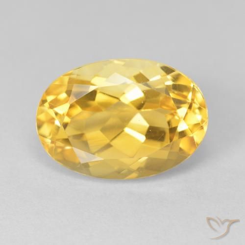 6.84ct Natural Dorado medio Citrino, Ovalada, VVS-VS