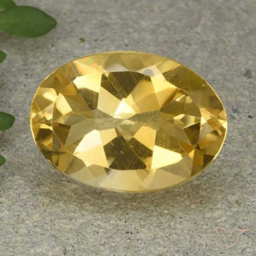 5.07ct Natural Dorado medio Citrino, Ovalada, VVS-VS