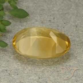 Citrino Dorado medio natural de 5.07 ct, Ovalada, VVS-VS