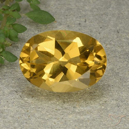 6.19ct Natural Dorado Citrino, Ovalada, VVS