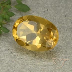 Citrino Dorado natural de 6.19 ct, Ovalada, VVS
