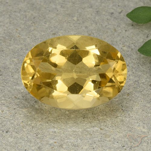 5.73ct Natural Dorado medio Citrino, Ovalada, VVS-VS