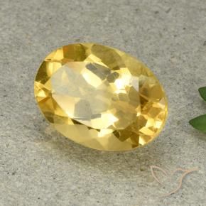 Citrino Dorado medio natural de 5.73 ct, Ovalada, VVS-VS